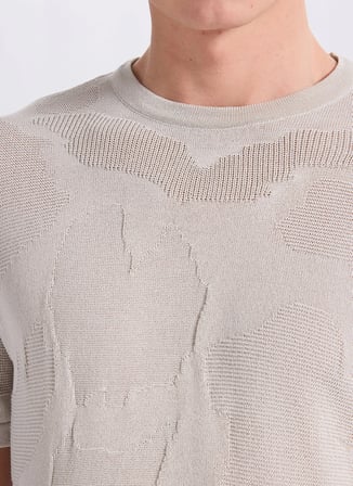 Gmg Fırenze Taş Erkek Bisiklet Slim Fit Kamuflaj Desenli Kazak GU26MSS04026