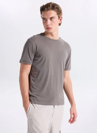 Gmg Fırenze Gri Erkek Slim Fit T-Shirt GU26MSS03002