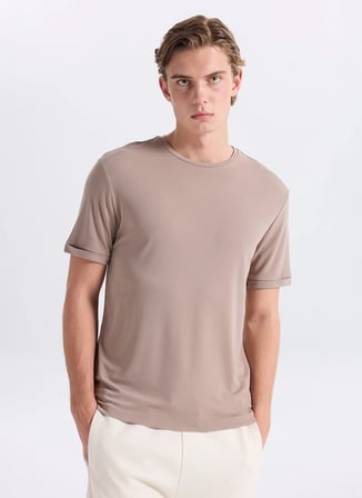 Gmg Fırenze Vizon Erkek Slim Fit T-Shirt GU26MSS03002