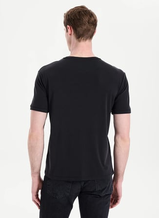 Gmg Fırenze Siyah Erkek Slim Fit Logo Baskılı T-Shirt GU26MSS03012