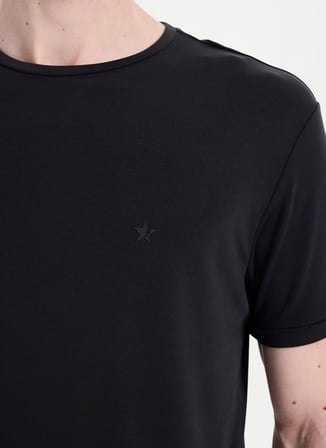 Gmg Fırenze Siyah Erkek Slim Fit Logo Baskılı T-Shirt GU26MSS03012