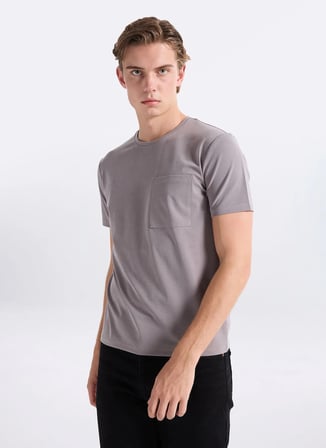 Gmg Fırenze Gri Erkek Slim Fit T-Shirt GU26MSS03003
