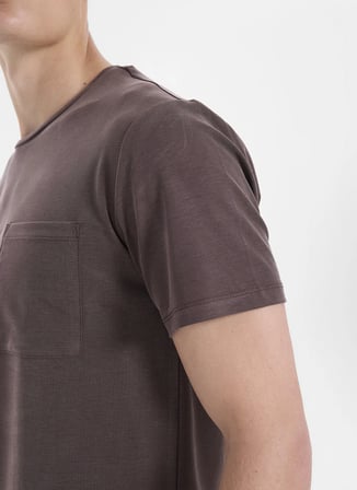 Gmg Fırenze Kahverengi Erkek Slim Fit T-Shirt GU26MSS03003