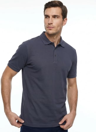 Gmg Fırenze Gri Erkek Slim Fit Polo T-Shirt GU26MSS03004