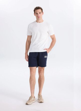 Gmg Fırenze Ekru Erkek Slim Fit Geometrik Desen T-Shirt GU26MSS03006