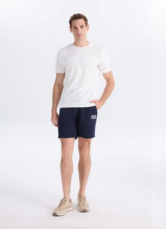 Gmg Fırenze Ekru Erkek Slim Fit Geometrik Desen T-Shirt GU26MSS03006
