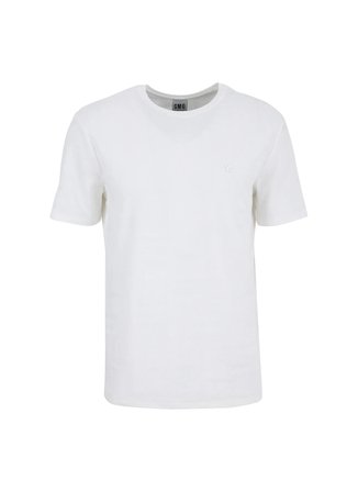 Gmg Fırenze Ekru Erkek Slim Fit Geometrik Desen T-Shirt GU26MSS03006