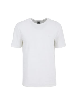 Gmg Fırenze Ekru Erkek Slim Fit Geometrik Desen T-Shirt GU26MSS03006