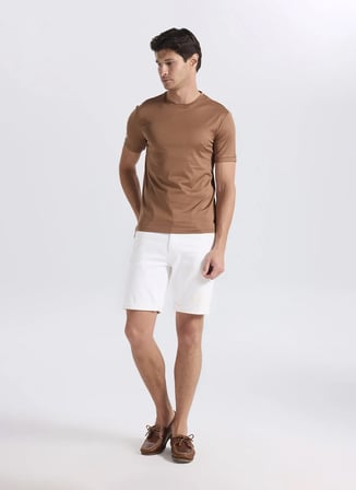 Gmg Fırenze Kahverengi Erkek Slim Fit T-Shirt GU26MSS03013
