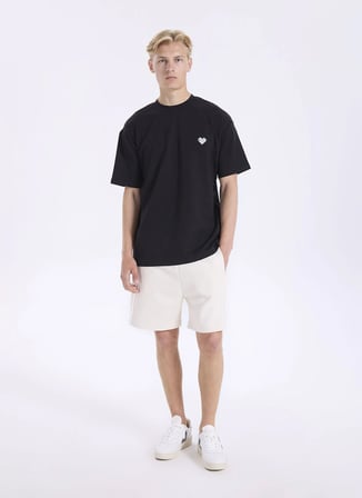 Siyah Erkek Modal Karışımlı T-Shirt GU26MSS03046