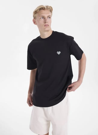 Siyah Erkek Modal Karışımlı T-Shirt GU26MSS03046