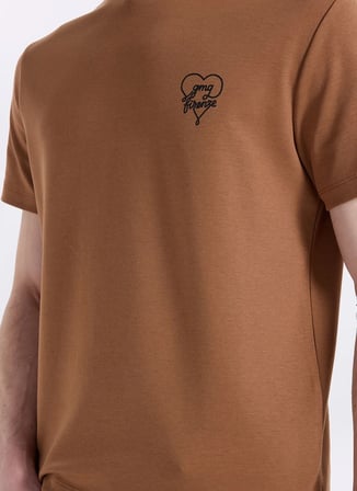 Gmg Fırenze Bisiklet Yaka Karamel Erkek T-Shirt GU26MSS03025
