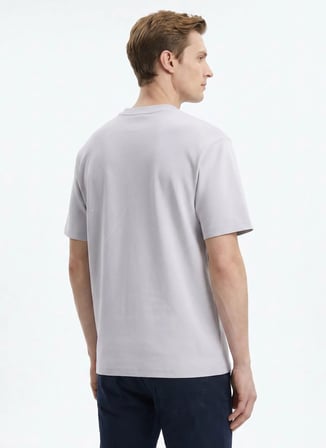 Gmg Fırenze Ekru Erkek Bisiklet Yaka Regular Fit T-Shirt GU26MSS03034