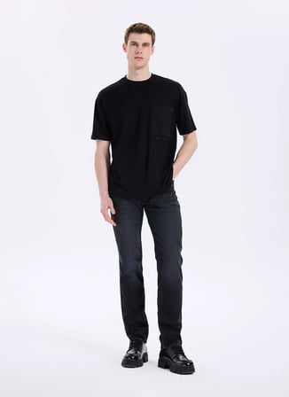 Gmg Fırenze Siyah Erkek Regular Fit T-Shirt GU26MSS03054