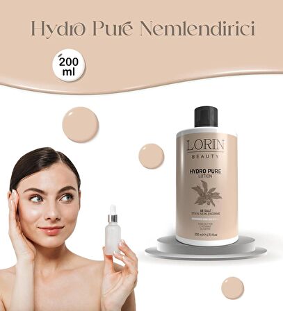 LORİN BEAUTY HYDRO PURE LOTION 48 SAAT ETKİN NEMLENDİRME 200 ML 