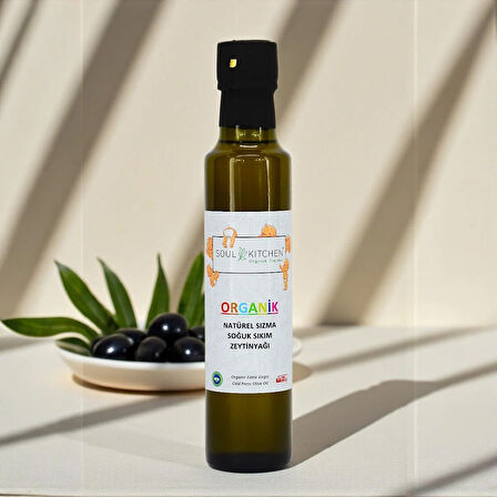 Organik Natürel Sızma Soğuk Sıkım Zeytinyağı 250 ml