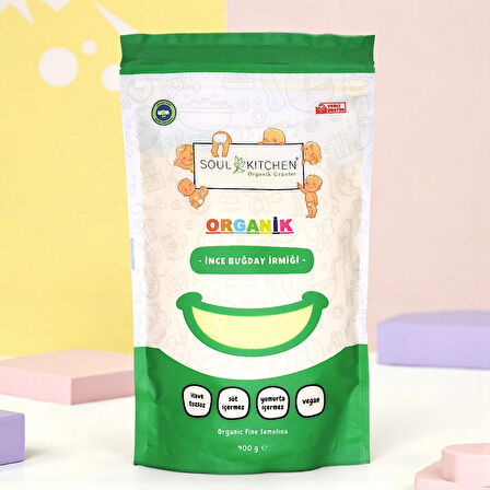 Organik İnce Buğday İrmiği 400 g (bebek irmiği)