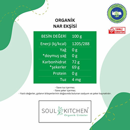 Organik Nar Ekşisi 350 g (%100 Nar) (Şeker İlavesiz)