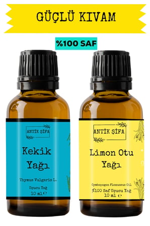 kekik yağı ve limon otu uçucu yağı (10ml+10 ml) -  limon otu, kekik yağı doğal uçucu