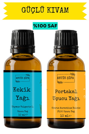 kekik yağı ve portakal uçucu yağı (10ml+10 ml) -  portakal , kekik yağı doğal uçucu