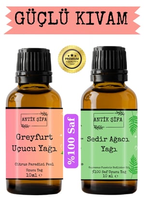 Greyfurt Yagi Ve Sedir Agaci Ucucu Yagi (10Ml+10 Ml) Greyfurt Sedir Yagi