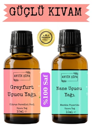 greyfurt yağı ve nane uçucu yağı (10ml+10 ml) -  greyfurt nane yağı