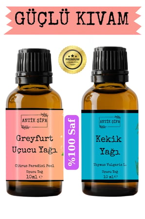 greyfurt yağı ve kekik uçucu yağı (10ml+10 ml) -  greyfurt kekik yağı