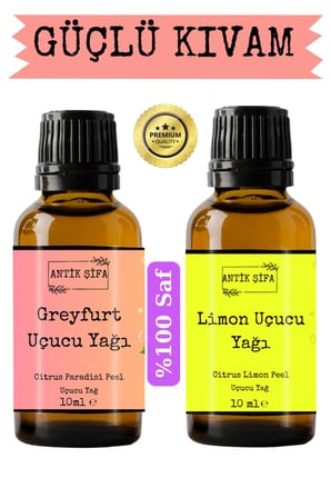 greyfurt yağı ve limon uçucu yağı (10ml+10 ml) -  greyfurt limon yağı