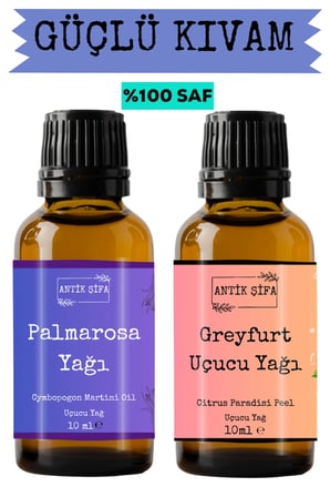 palmarosa yağı ve greyfurt uçucu yağı (10ml+10 ml) -  greyfurt palmarossa yağı