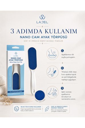 Lajel Premium Nano Cam Hassas ve Cilt Dostu Hijyenik Ayak Topuk Nasır Törpüsü