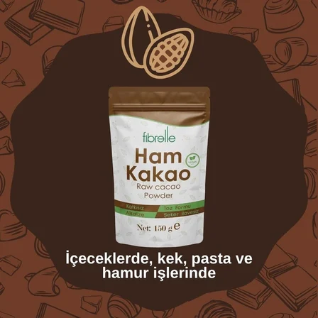Fibrelle Ham Kakao 150 g  Doypak Ambalaj