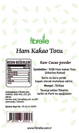 Fibrelle Ham Kakao 150 g  Doypak Ambalaj