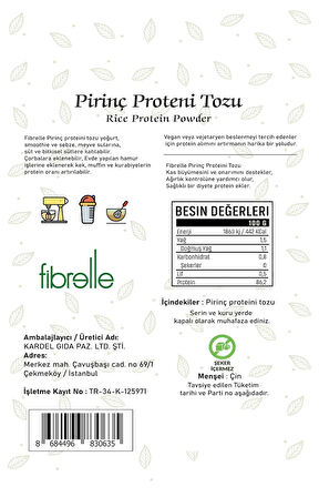 Fibrelle Pirinç Protein 1000 g