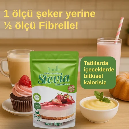 Fibrelle Double Zero Slim Stevialı Tatlandırıcı 1Kg