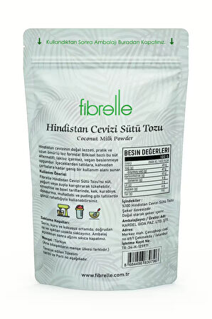 Fibrelle Hindistan Cevizi Sütü Tozu 100gr