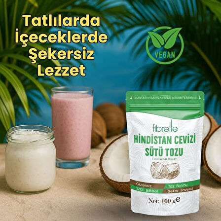 Fibrelle Hindistan Cevizi Sütü Tozu 100gr