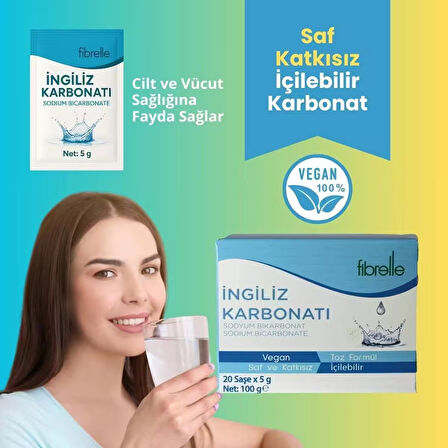 Fibrelle Sodyum Bikarbonat ( İngiliz Karbonatı )  Saşe  ( 1 Saşe = 5 g )