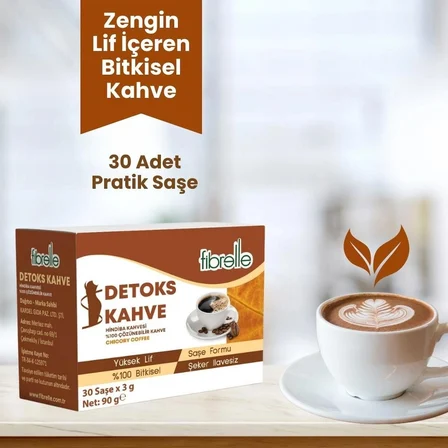Fibrelle Hindiba Kahvesi Detox 30 Adet 3 Gr Kutu Saşe 90 G