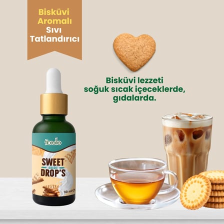 Fibrelle Bisküvi Aromalı Sıvı Tatlandırıcı - 30ml