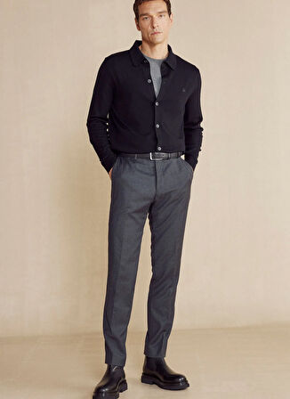 Brooks Brothers Normal Bel Normal Paça Standart Antrasit Erkek Pantolon BBFW24MPT007