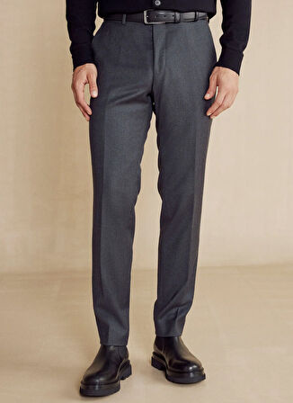 Brooks Brothers Normal Bel Normal Paça Standart Antrasit Erkek Pantolon BBFW24MPT007