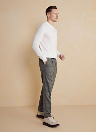 Brooks Brothers Normal Bel Duble Paça Standart Antrasit Erkek Pantolon BBFW24MPT012