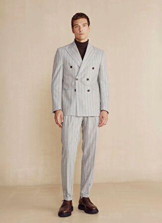 Brooks Brothers Normal Bel Slim Fit Antrasit Erkek Takım Elbise BBFW24MSU003