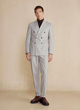 Brooks Brothers Normal Bel Slim Fit Antrasit Erkek Takım Elbise BBFW24MSU003