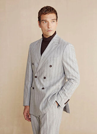 Brooks Brothers Normal Bel Slim Fit Antrasit Erkek Takım Elbise BBFW24MSU003