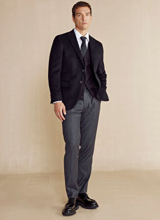 Brooks Brothers Slim Fit Siyah Erkek Ceket BBFW24MBL008