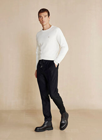 Brooks Brothers Normal Bel Duble Paça Standart Siyah Erkek Pantolon BBFW24MPT015