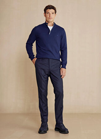 Brooks Brothers Normal Bel Normal Paça Standart Lacivert Erkek Pantolon BBFW24MPT004