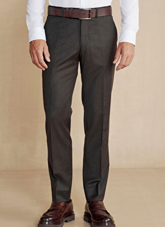 Brooks Brothers Normal Bel Normal Paça Standart Kahve Erkek Pantolon BBFW24MPT007