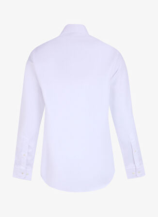Brooks Brothers Slim Fit İtalyan Yaka Beyaz Erkek Gömlek BBFW24MSH003